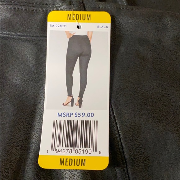 New! Seven7 Liquid Faux Leather Leggings Various Sizes! - Picture 4 of 7